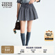 Teenie Weenie小熊女裝半身裙2025秋季新款甜美俏皮約克褶格子短裙 藏青色 M