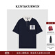 KENT&CURWEN【明星同款】肯迪文春夏系列男士三獅徽章刺繡純棉短袖POLO衫 藏藍(lán)色96 L