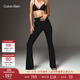 Calvin KleinJeans25春秋女士美式復(fù)古懷舊微彈ck高腰喇叭褲牛仔褲47B948G CLT-牛仔黑 27