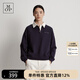 Marc O'Polo/MOP 2025初秋新款潮流撞色POLO領(lǐng)長袖套頭衛(wèi)衣女春秋休閑風上衣 藏青899 S