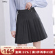 betu女裝2025秋季新款半身裙學(xué)院風(fēng)A字百褶裙百搭短裙裙子2508T65 深灰 S （深灰預(yù)售10/28發(fā)貨）