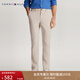 TOMMY HILFIGER【斜紋微肌理】秋冬男裝府綢直筒半松緊腰西褲休閑微彈長(cháng)褲 米白色AEV -直筒版-府綢-正常拍 34 （2.7尺）