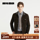 利郎【絨面皮】皮衣男羊絨面革男士休閑時(shí)尚皮夾克外套 深咖（24QZP0062Y） 3XL 185/100A