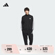 adidas經(jīng)典休閑三條紋長(zhǎng)袖套裝男女阿迪達(dá)斯官方輕運(yùn)動(dòng)   黑色 (偏小，推薦買(mǎi)大1碼)   2XL