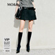 MO&Co.裙褲短褲2025春新品A字西裝裙磨毛中高腰學(xué)院風(fēng)MBE1SOTT08 黑色 M 165