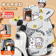 尤克達蒂（yookdd）電動(dòng)車(chē)擋風(fēng)被冬季加絨加厚防風(fēng)防寒電瓶摩托親子可愛(ài)卡通耐臟擋風(fēng)被 親子開(kāi)叉款【灰色蘿卜兔】加厚側翼+加絨加厚
