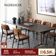 NORHOR北歐表情中古/英國Root Branch/MBOK法國橡木自然邊長(cháng)方形西餐桌G 【現貨】煙熏色2.4米