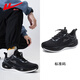 回力【廠(chǎng)牌】男鞋透氣網(wǎng)面鞋軟底減震防滑全掌氣墊運動(dòng)鞋跑鞋 1133男黑白 41  【標準碼】
