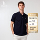 哈吉斯（HAZZYS）男裝 25夏上衣多色短袖POLO衫ASTZE0CBX71 藏青色NV 2XL（185/104