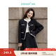 茵曼（INMAN）法式休閑小香風(fēng)短外套2024秋女裝新款寬松時(shí)尚百搭設(shè)計(jì)感長(zhǎng)袖上衣 水墨黑 S