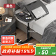風(fēng)行天下床邊電腦桌臥室家用滑輪可移動(dòng)桌子升降床上學(xué)習寫(xiě)字桌懶人辦公桌 【雙檔條】黑色（40+20）*40cm