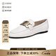 托德斯（TOD'S ）女士牛皮KATE飾扣單鞋樂福鞋皮鞋七夕禮物女 XXW79A0DD00MID B001 白色 36