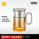 尚明（SAMADOYO）高硼硅玻璃泡茶杯茶水分離鈦茶隔過(guò)濾家用辦公綠茶水杯男士送禮 鈦內膽500ml