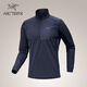ARC'TERYX始祖鳥(niǎo) RHO LT ZIP NECK 輕量 男子 內層長(cháng)袖上裝 BLACK SAPPHIRE/藍黑色 L