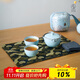 萬(wàn)仟堂（Edenus）陶瓷茶具快客杯便攜旅行包一壺二杯功夫茶具套裝 稱(chēng)心如意 粉青釉