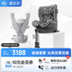 虎貝爾（HBR）安全座椅E360 黑白格+嬰兒腰凳 銀霧白