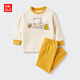 優(yōu)衣庫嬰幼兒寶寶繪本合作系列睡衣長(cháng)袖起居服套裝25秋新款478468 46 鵝黃色 90