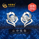 中國黃金CHINA GOLD心中有你銀耳釘女士托帕石耳環(huán)耳飾七夕情人節禮物送女友老婆生日 京速達-925銀心中有你托帕石耳釘