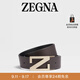 Zegna杰尼亞皮帶深棕色配黑色皮革商務(wù)通勤雙面皮帶3.5CM 深棕色/黑色 95cm（2尺8-2尺9）