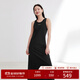 EP雅瑩女裝 純棉內搭打底無(wú)袖長(cháng)款針織背心連衣裙商場(chǎng)同款4109A 黑色-燙圖 L