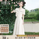 絲柏舍【明星同款】2024夏裝新款女兩件套套裝S42B1112N 杏色 M 