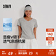 森馬（Semir）短袖t恤女涼感抗菌正肩修身上衣2025夏裝新款顯瘦V領(lǐng)白色打底衫 中花灰00510 L