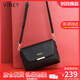 viney牛皮斜挎包包女包百搭單肩包媽媽包中年生日禮物送女友老婆 【黑色】高級感實(shí)用品牌高檔洋氣小包 休閑輕奢小眾百搭小方包