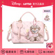 迪士尼（Disney）包包女士女包輕奢小眾奢侈品牌2025斜挎包送女友閨蜜生日禮物女生 草莓熊斜挎包-粉色【贈禮盒+小熊掛件】