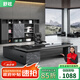 舒炫老板桌辦公桌大氣雙柜大班臺簡(jiǎn)約現代總裁桌主管桌辦公家具組合 3.0米老板桌+老板椅+8門(mén)書(shū)柜