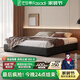 法莎蒂政府補(bǔ)貼無床頭主臥小戶型落地意式極簡皮床輕奢現(xiàn)代簡約無靠背床 單床 (旗艦版20cm排骨架)1.5*2m框架結(jié)構(gòu)