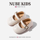 NUBEKIDS真皮英國(guó)NUBE童鞋女童單鞋小皮鞋春夏韓版復(fù)古百搭軟底鞋穩(wěn)步鞋子 杏仁米真皮款 22 內(nèi)長(zhǎng)13.9cm 適合腳長(zhǎng)13.4cm左右
