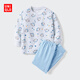 優(yōu)衣庫(kù)嬰幼兒寶寶繪本合作系列睡衣長(zhǎng)袖起居服套裝25秋新款478469 60 淺藍(lán)色 100