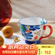 JOYYE馬克杯生日禮物送女生大容量帶勺釉下彩花愿水杯子實(shí)用高檔伴手禮 花愿-矢車(chē)菊藍