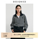迪賽尼斯（DESIGNICE）2024年冬季新款條紋長袖拉鏈開衫衛(wèi)衣短外套女 黑色 S