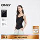 ONLY夏季時(shí)尚辣妹風(fēng)V領(lǐng)垂感修身吊帶雪紡衫女|1242WS004 E39 俊黑色 S (160) 80A
