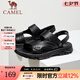 駱駝（CAMEL）涼鞋男2025夏季軟彈舒適牛皮透氣涼拖兩穿休閑爸爸鞋 G15M211046 黑色 42
