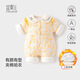 宜爽兒嬰兒秋裝連體衣薄棉哈衣秋冬款女寶寶衣服外出服洋氣套裝