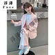 映棠女童休閑西裝套裝春秋2025新款韓版禮服洋氣時(shí)髦中大童西服兩件套 粉色 160
