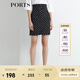 PORTS寶姿  新品商場同款女裝條紋高腰半身裙通勤顯瘦SN8S007HFD014 黑色 S (4)