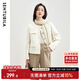 尚都比拉冬季圓領(lǐng)小香風(fēng)毛呢外套女小個(gè)子羊毛呢子大衣短款 米杏色 L 