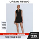 UR2025夏季新款女裝高智感氣質(zhì)飄帶無袖連衣裙UWG750081 黑色 (裙長偏短) S