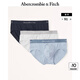 ABERCROMBIE & FITCH男裝美式3條組合裝舒適經(jīng)典LOGO款三角內(nèi)褲KI114-3046 藍(lán)色/灰色 3條 L (180/86A)