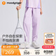 moodytiger兒童褲子拒水耐磨夏季男童長(cháng)褲彈力寬松高彈女童長(cháng)褲戶(hù)外防蚊褲