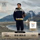 KOLON SPORT/可隆OBLI-K沖鋒衣 明星同款 中性款防風(fēng)透濕連帽3L防水夾克 LUJK5ST530-BK 黑色 S 165/88A