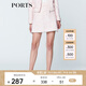 PORTS寶姿  新品商場(chǎng)同款女裝優(yōu)雅撞色半截裙A字裙SN8S001HFQ057 粉紅混色 8