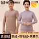 貓人【鵝絨天絲】德絨保暖內衣套裝男女秋冬加厚中老年半高領(lǐng)秋衣秋褲