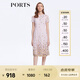 PORTS寶姿女裝夏季甜美通勤海鹽粉網(wǎng)紗刺繡連衣裙LM8D235MLP031 鹽粉色混色 M (6)