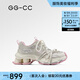 GG-CC【徐若晗同款】幻夜粒子夏季新款做舊厚底老爹鞋網(wǎng)鞋子女G25S9709 粉色 38