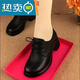 蜘蛛王真軟皮單鞋女2025秋冬季新款舒適百搭中跟短靴女系帶工作鞋女 黑色 37
