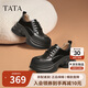 他她TATA厚底小皮鞋女松糕底單鞋女春季制服鞋JK鞋 黑色 36